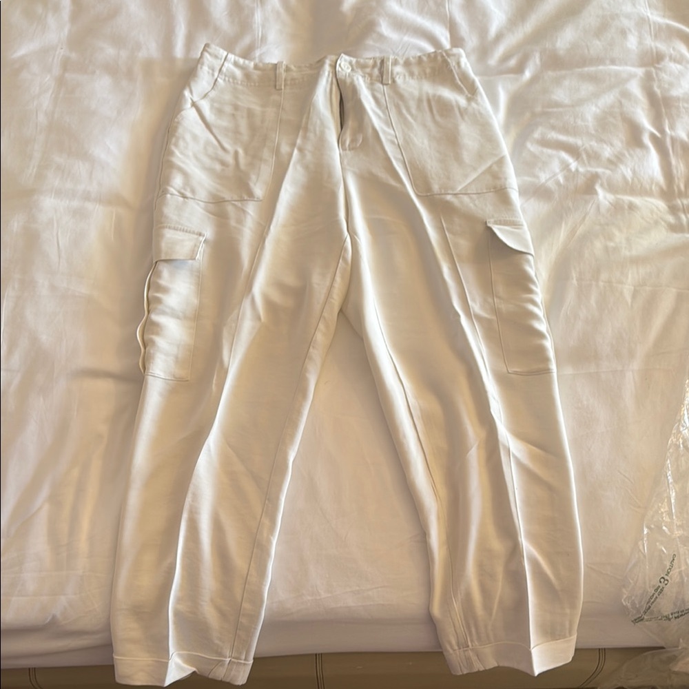 Women's White Cargo Pants